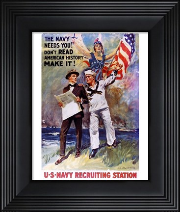 Framed Don&#39;t Read American, History Make It! Print