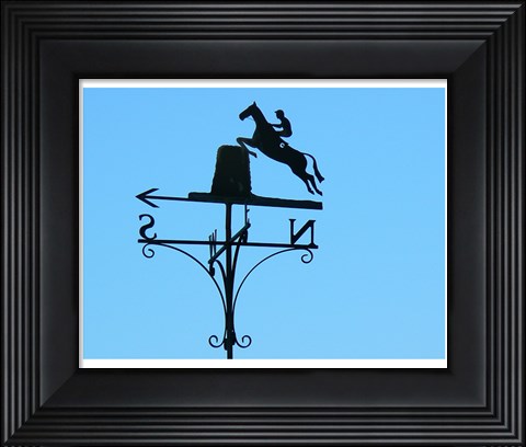 Framed Weathervane Iron Horseman Print