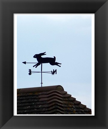 Framed Rabbit Weathervane Print