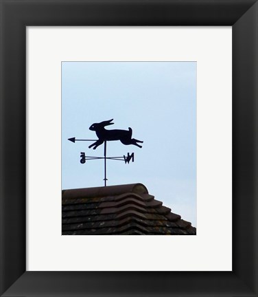 Framed Rabbit Weathervane Print