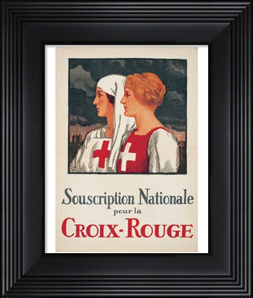 Framed Jules Courvoisier - Souscription Croix-Rouge Print
