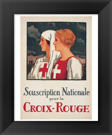 Framed Jules Courvoisier - Souscription Croix-Rouge Print