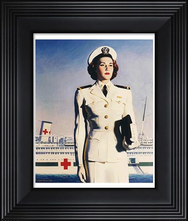 Framed Navy Nurse Print