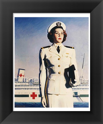 Framed Navy Nurse Print