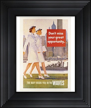 Framed Waves Recruiting Poster Print