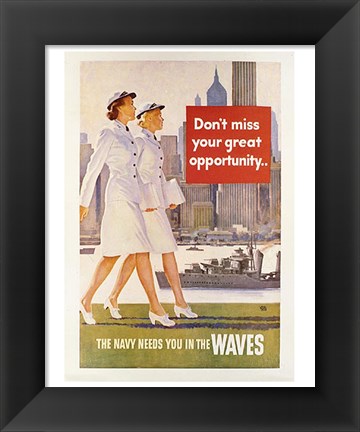 Framed Waves Recruiting Poster Print