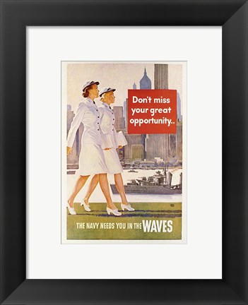 Framed Waves Recruiting Poster Print