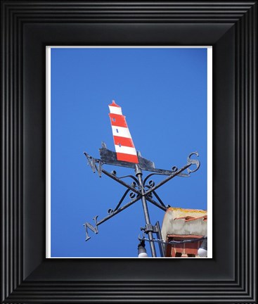 Framed Lighthouse Weathervane Print