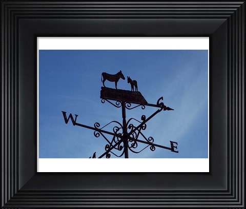 Framed Donkey Lovers Weathervane Print