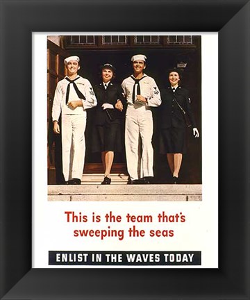 Framed Team Sweeping the Seas Print