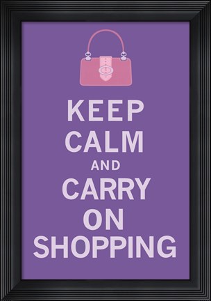 Framed Keep Calm, Shopping Print