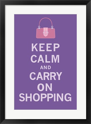 Framed Keep Calm, Shopping Print