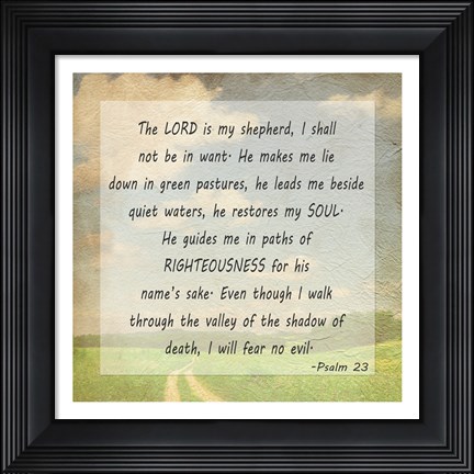 Framed Lord is my Shepherd Print
