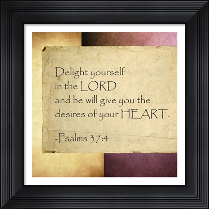 Framed Delight Yourself in the Lord Print