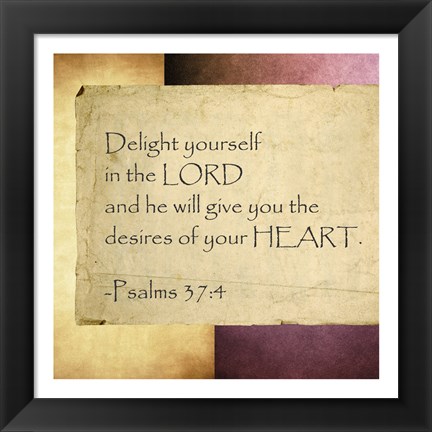 Framed Delight Yourself in the Lord Print