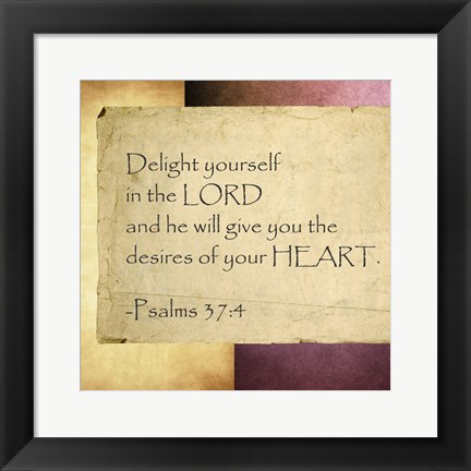 Framed Delight Yourself in the Lord Print