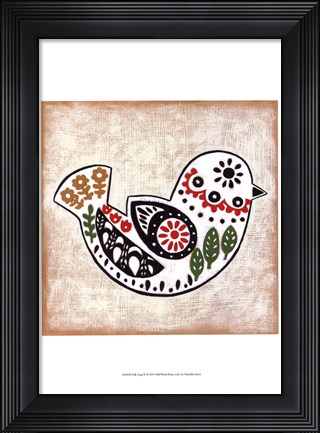 Framed Folk Song III Print