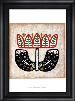 Framed Folk Song IV Print