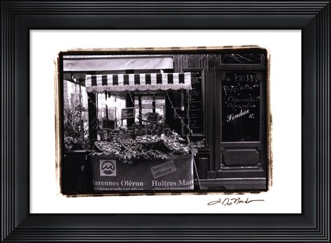 Framed Cafe Charm, Paris I Print