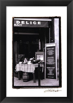 Framed Cafe Charm, Paris IV Print