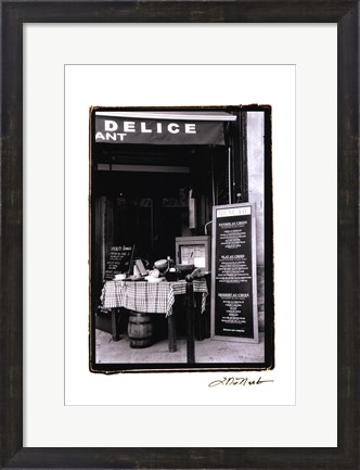 Framed Cafe Charm, Paris IV Print
