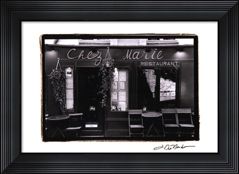 Framed Cafe Charm, Paris V Print