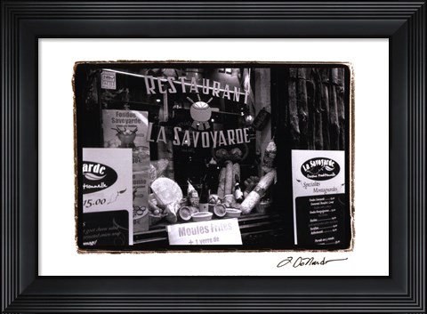 Framed Cafe Charm, Paris VI Print