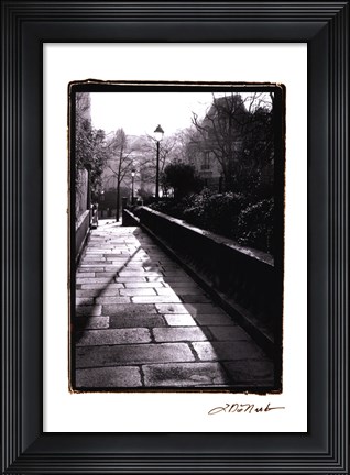 Framed Parisian Walkway I Print