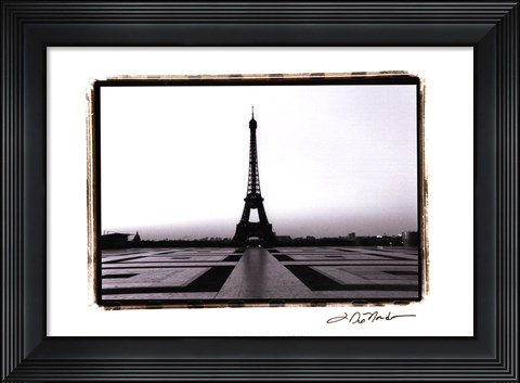 Framed Eiffel Tower at Dawn Print