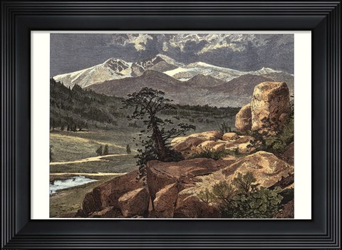 Framed Mountain View I Print