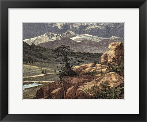 Framed Mountain View I Print