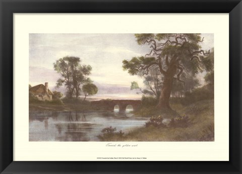 Framed Towards the Golden West Print
