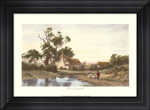 Framed When Evening Shadows Fall Print