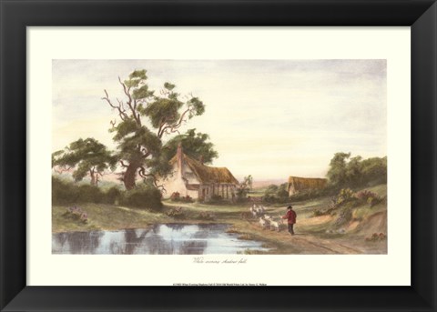 Framed When Evening Shadows Fall Print
