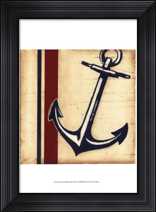 Framed Americana Captain's Anchor Print