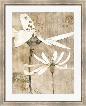 Framed Pencil Floral II Print