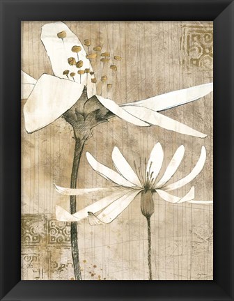 Framed Pencil Floral II Print