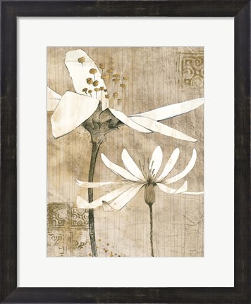 Framed Pencil Floral II Print