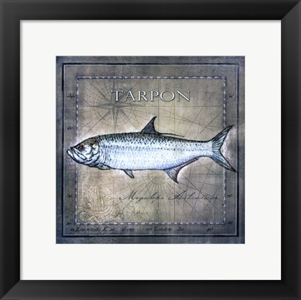 Framed Ocean Fish X Print