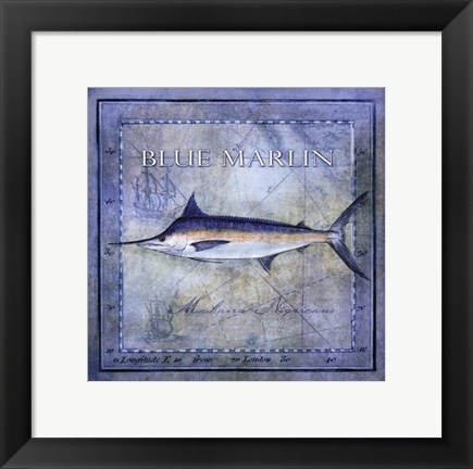 Framed Ocean Fish V Print