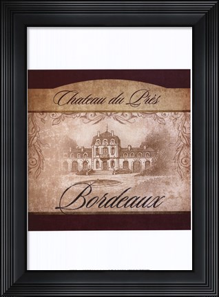 Framed Wine Label II Print