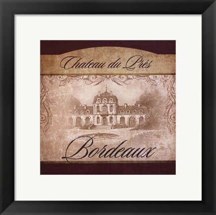 Framed Wine Label II Print