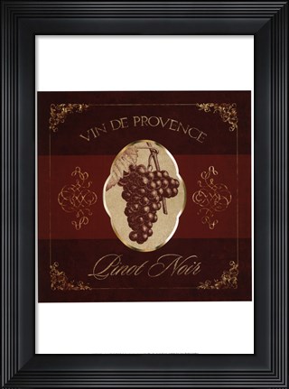 Framed Wine Label IV Print
