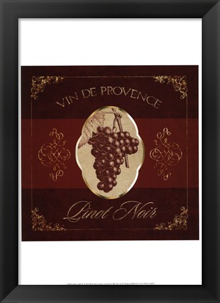 Framed Wine Label IV Print