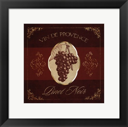 Framed Wine Label IV Print