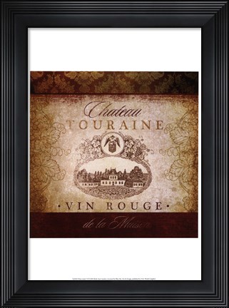Framed Wine Label VI Print