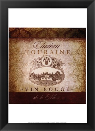 Framed Wine Label VI Print