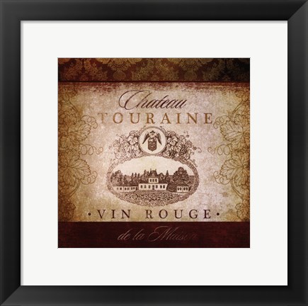 Framed Wine Label VI Print