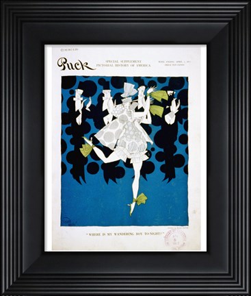 Framed Where is my Boy To-Night Puck Magazine Cover April 7, 1917 Print