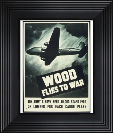 Framed Wood Flies to War Print